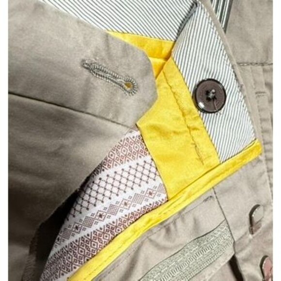 Men's Etro Beige Tailored Trousers‎ Size EU 46/ US 32 Made In Italy 100% Cotton. - Picture 4 of 7